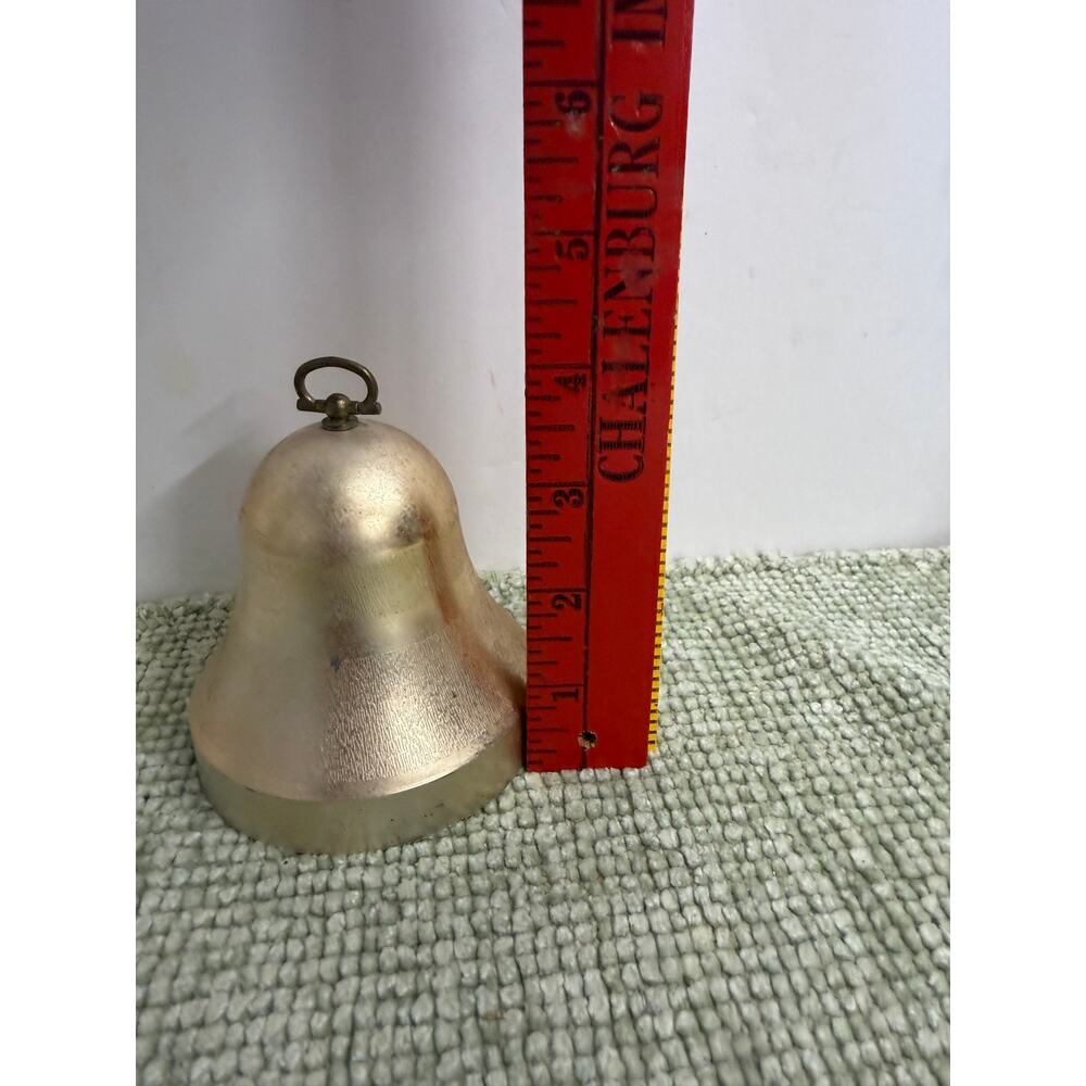 Thorens Swiss Music Box Bell Jingle Bells Brass Vintage Wind Up